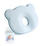 Babykissen Kopfkissen Baby Babykissen Gegen Plattkopf, 100% Baumwolle Lagerungskissen Baby, Neugeborene Memory Foam...